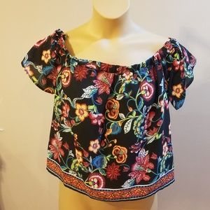 By & by floral sexy off the shoulder top medium SL1